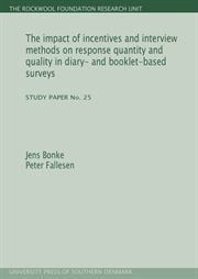 The impact of incentives and interview methods on response quantity and quality in diary- and booklet-based surveys