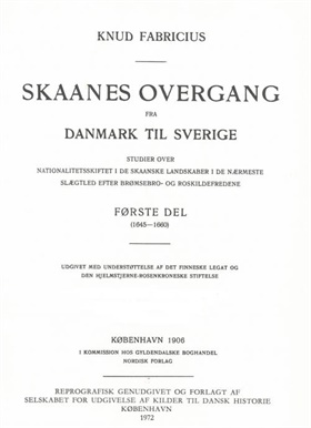 Skaanes Overgang Fra Danmark Til Sverige