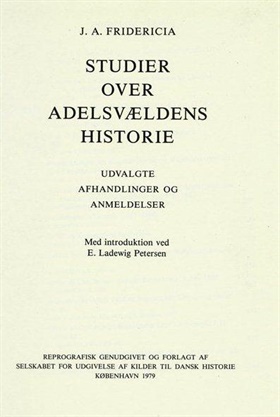 Studier over Adelsvældens Historie