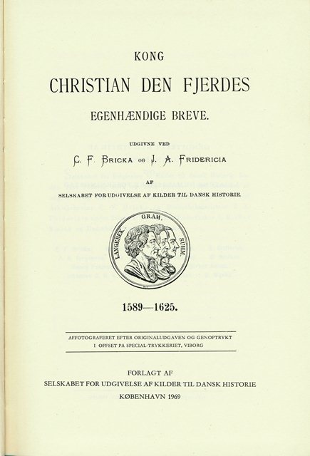 Kong Christian Den Fjerdes Egenhændige Breve, bd. 1-8