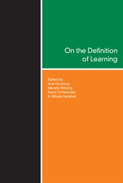 On the Definition of Learning